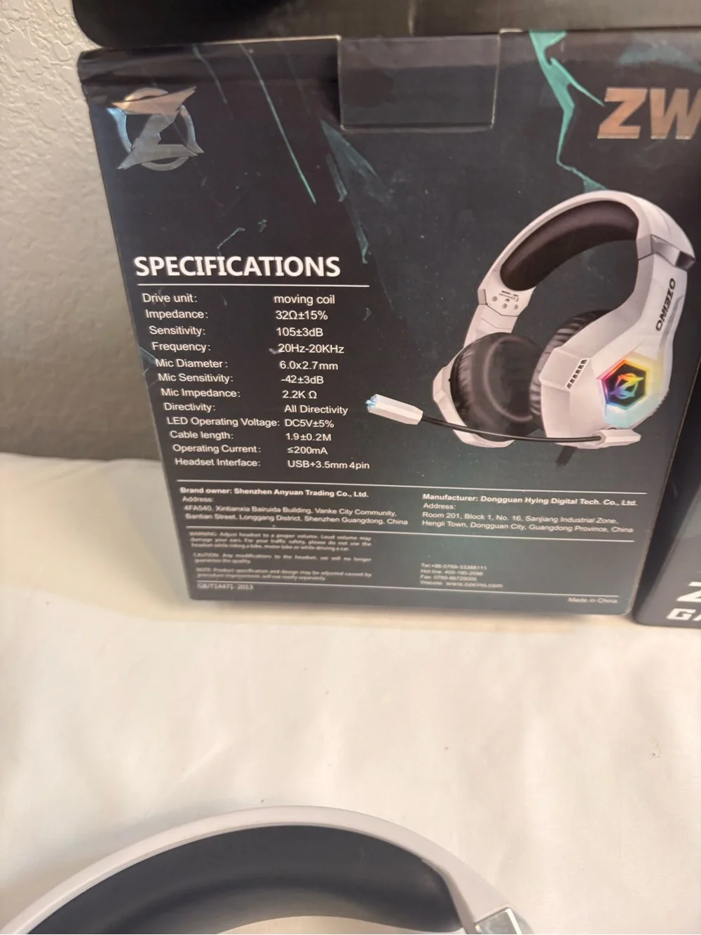 Ozeino White ZW1 Gaming Headset with Microphone